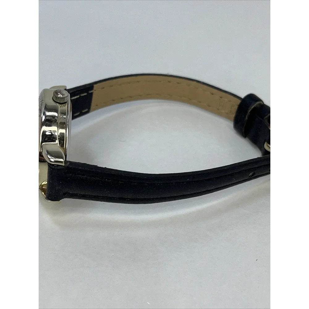 Time and Tru Crystal Accent Women's Quartz‎ Watch Black Petite Band- New Battery